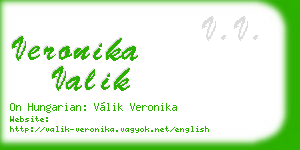 veronika valik business card